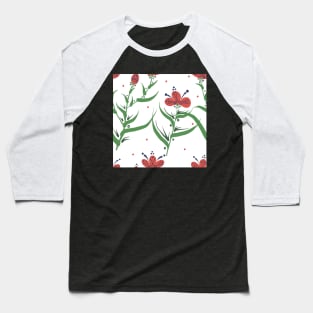 Elegance Seamless pattern with flowers Baseball T-Shirt